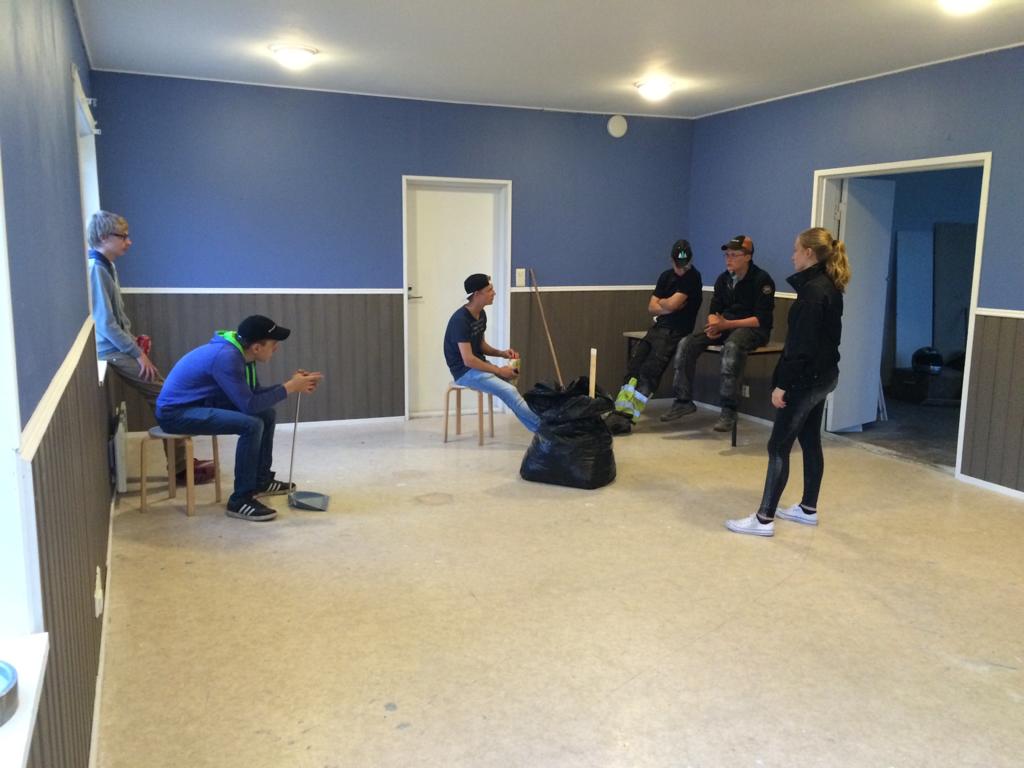 Renoveringen av klubbrummet.